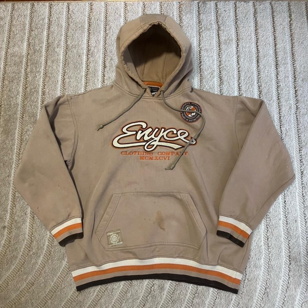 VTG y2k Enyce brown hoodie size XL Skater Punk Streetwear Party